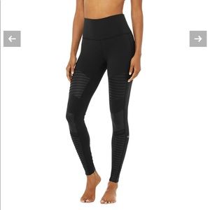 Alo black moto legging — high-waisted